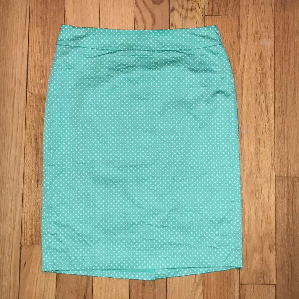 Ann Taylor Polka Dot Pencil Skirt